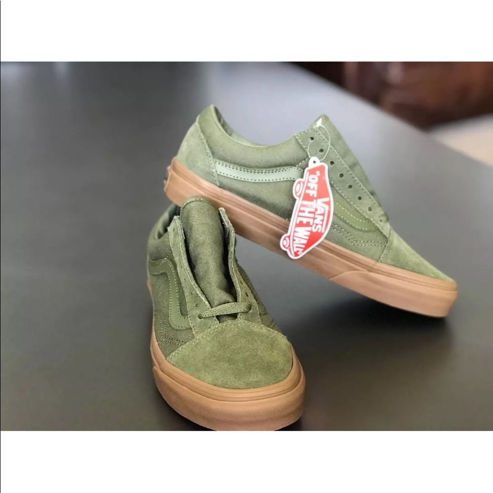 Vans Women’s Old Skool Canvas and Leather Shoes - Picture 6 of 8
